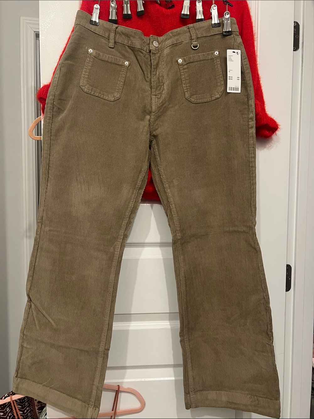 BDG Gray Corduroy Flare Pants